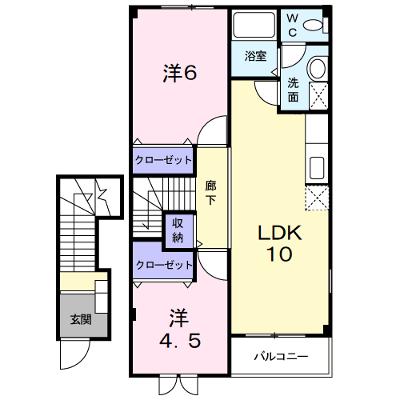 カルフール 204【管理NO：1-011696301-02040】 ★家具家電は申し込み後に搬入します★の物件画像