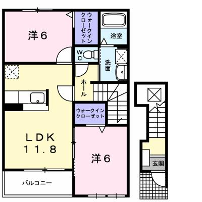 アンソレイエ　Ⅴ 202【管理NO：1-014443201-02020】 ★家具家電は申し込み後に搬入しますの物件画像