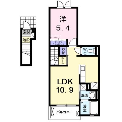 グランディール富里Ⅱ 204【管理NO：1-019564402-02040】 ★家具家電は申し込み後に搬入します 2026年08月上旬入居可能の物件画像