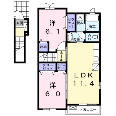 タマテックハイツ　Ⅲ 201【管理NO：1-018422001-02010】 ★家具家電は申し込み後に搬入します 2026年08月下旬入居可能の物件画像