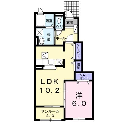 カレントⅡ 103【管理NO：1-016924901-01030】 ★家具家電は申し込み後に搬入しますの物件画像