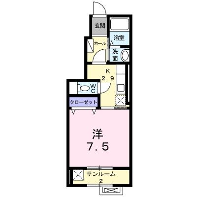 メゾンド・ソレイム 102【管理NO：1-016441201-01020】 ★家具家電は申し込み後に搬入しますの物件画像