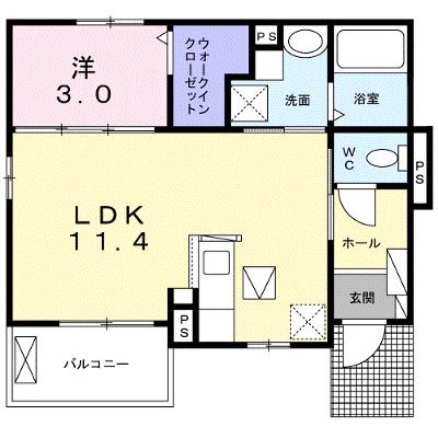 プルミエール・メゾン　Ⅱ 101【管理NO：1-027019001-01010】 ★家具家電は申し込み後に搬入します★の物件画像