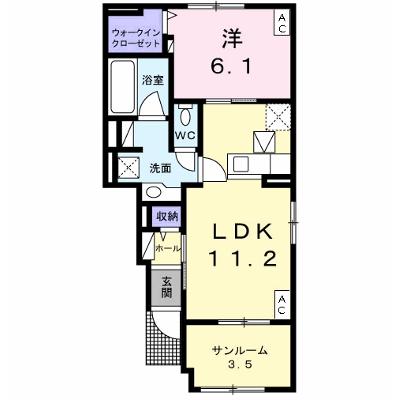 アール・グランディⅠ 103【管理NO：1-023839301-01030】 ★家具家電は申し込み後に搬入します★の物件画像