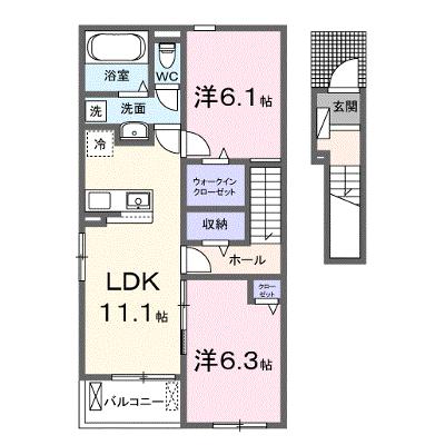 バンブー　オン 205【管理NO：1-027898301-02050】 ★家具家電は申し込み後に搬入します 2026年08月下旬入居可能の物件画像