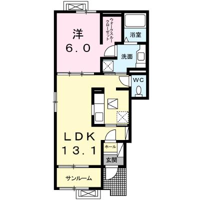 エアリーメゾンⅠ 101【管理NO：1-024240401-01010】 ★家具家電は申し込み後に搬入します 2026年08月下旬入居可能の物件画像