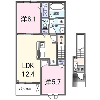 エスポワール下赤田 202【管理NO：1-027738001-02020】 ★家具家電は申し込み後に搬入します 2026年07月中旬入居可能の物件画像