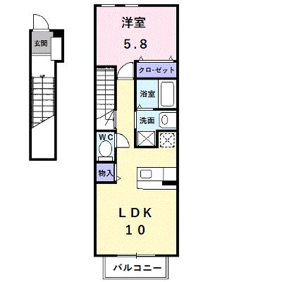 フローラル・ステージ白鷺 201【管理NO：1-013723801-02010】 ★家具家電は申し込み後に搬入します 2026年08月上旬入居可能の物件画像