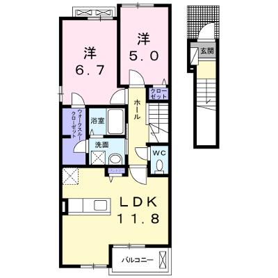 フレミール　ヴァン　Ｄ 205【管理NO：1-025122901-02040】 ★家具家電は申し込み後に搬入しますの物件画像