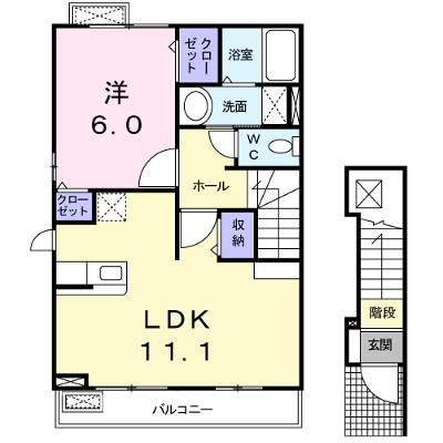 ベル・ブローテＢ 201【管理NO：1-016774101-02010】 ★家具家電は申し込み後に搬入します★ ★2026年09月中旬入居可能★の物件画像