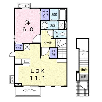クラールⅡ 201【管理NO：1-016237202-02010】 ★家具家電は申し込み後に搬入します★の物件画像