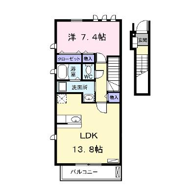 リーフ　ブランチ 202【管理NO：1-018776401-02020】 ★家具家電は申し込み後に搬入します 2026年08月下旬入居可能の物件画像