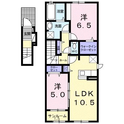 セゾン　ド　フォレⅠ 201【管理NO：1-024867901-02010】 ★家具家電は申し込み後に搬入します 2026年08月中旬入居可能の物件画像