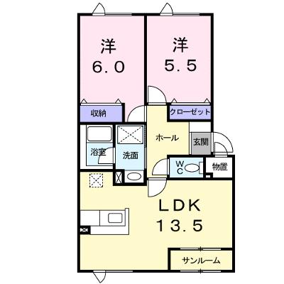 エルレーヴ大川 202【管理NO：1-011141801-02020】 ★家具家電は申し込み後に搬入します★ ★2026年08月下旬入居可能★の物件画像