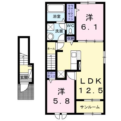 アダージョ 204【管理NO：1-026784701-02040】 ★家具家電は申し込み後に搬入します★の物件画像