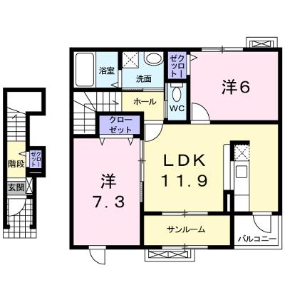 未来　Ⅱ 202【管理NO：1-016954401-02020】 ★家具家電は申し込み後に搬入します 2026年07月下旬入居可能の物件画像