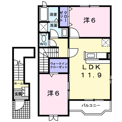 シャルマン　フィーレ　Ｃ 202【管理NO：1-012898703-02020】 ★家具家電は申し込み後に搬入します 2026年08月中旬入居可能の物件画像