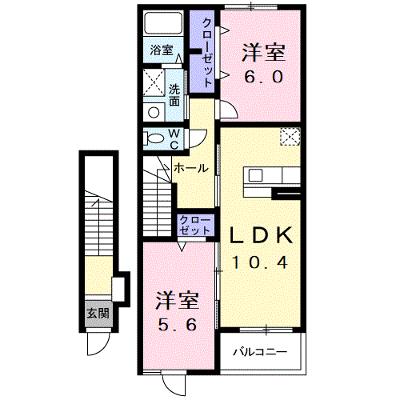 プリムロ－ズⅡ 202【管理NO：1-016185801-02020】 ★家具家電は申し込み後に搬入します 2026年08月下旬入居可能の物件画像