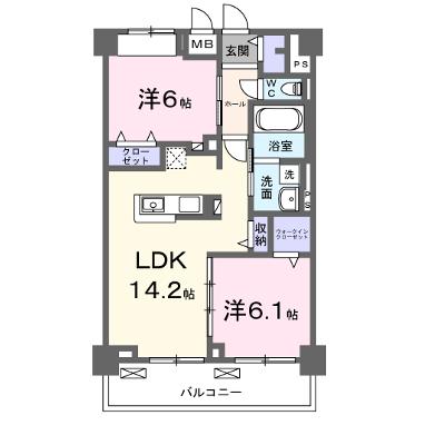 グランピア甚 304【管理NO：1-028066501-03040】 ★家具家電は申し込み後に搬入します 2026年12月上旬入居可能の物件画像