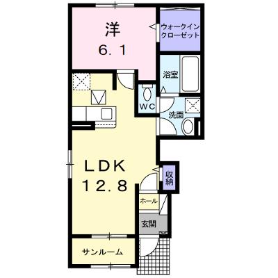 プルメリア　イースト　Ｄ 101【管理NO：1-025716601-01010】 ★家具家電は申し込み後に搬入します★ ★2026年08月下旬入居可能★の物件画像