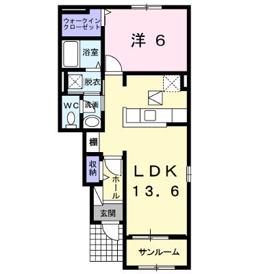パストラルＣ 104【管理NO：1-024504403-01040】 ★家具家電は申し込み後に搬入します 2026年08月下旬入居可能の物件画像