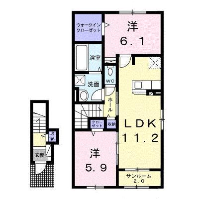 アグレアーブルＡ 203【管理NO：1-025839601-02030】 ★家具家電は申し込み後に搬入します 2026年07月中旬入居可能の物件画像