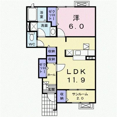 ロゼ・フル－ル 102【管理NO：1-014374501-01020】 ★家具家電は申し込み後に搬入します 2026年08月下旬入居可能の物件画像
