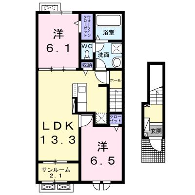 ファルファーラ　Ⅰ 202【管理NO：1-026910701-02020】 ★家具家電は申し込み後に搬入します 2026年07月下旬入居可能の物件画像