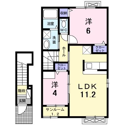 ソレアードⅢ 203【管理NO：1-019552201-02030】 ★家具家電は申し込み後に搬入します 2026年08月中旬入居可能の物件画像