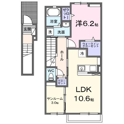 レリア　南アルプス　Ⅱ 203【管理NO：1-027507702-02030】 ★家具家電は申し込み後に搬入します 2026年07月中旬入居可能の物件画像