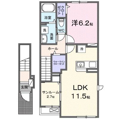 コージーコート楽Ⅱ 203【管理NO：1-026879301-02030】 ★家具家電は申し込み後に搬入します 2026年07月中旬入居可能の物件画像