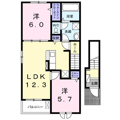 ロードバレーⅢ 201【管理NO：1-026707901-02010】 ★家具家電は申し込み後に搬入します 2026年07月中旬入居可能の物件画像