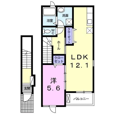 プランタン 202【管理NO：1-016767801-02020】 ★家具家電は申し込み後に搬入します 2026年08月上旬入居可能の物件画像