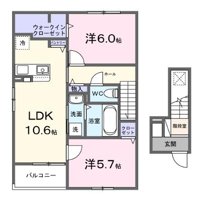 ティエラ・アミー 201【管理NO：1-028500202-02010】 ★家具家電は申し込み後に搬入します 2026年10月上旬入居可能の物件画像
