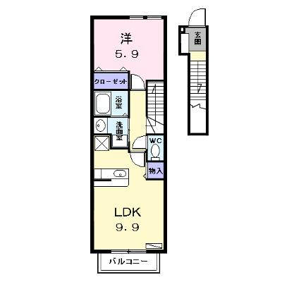 フィオーレ・ＫⅢ 202【管理NO：1-012338203-02020】 ★家具家電は申し込み後に搬入します 2026年08月中旬入居可能の物件画像