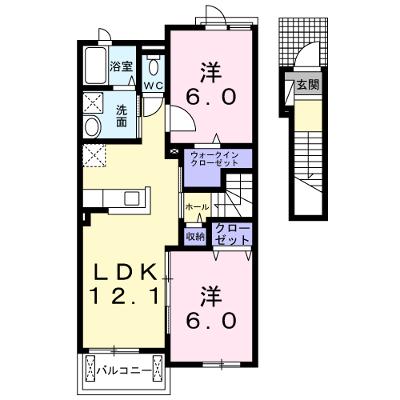 メゾン・ローレル　Ⅲ 205【管理NO：1-021658501-02040】 ★家具家電は申し込み後に搬入します★の物件画像