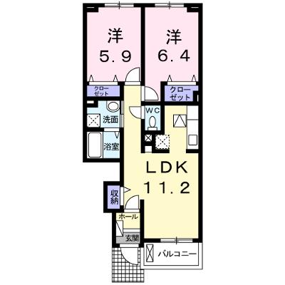 ヴィーゴ 102【管理NO：1-022585201-01020】 ★家具家電は申し込み後に搬入します★ ★2026年08月中旬入居可能★の物件画像