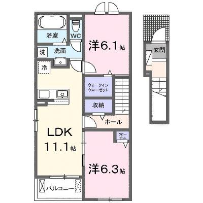 フォレスト　Ａ 205【管理NO：1-028564801-02040】 ★家具家電は申し込み後に搬入します★ ★2026年09月下旬入居可能★の物件画像