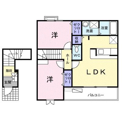 カーサ　フィオーレ 202【管理NO：1-014942301-02020】 ★家具家電は申し込み後に搬入します★の物件画像