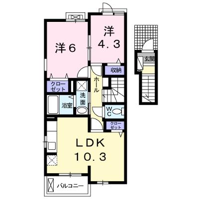 アングルワＢ 202【管理NO：1-021630902-02020】 ★家具家電は申し込み後に搬入します★の物件画像