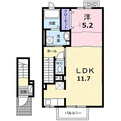 アンソレイユⅢ 202【管理NO：1-026855701-02020】 ★家具家電は申し込み後に搬入しますの物件画像