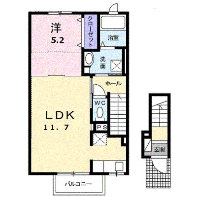 アンソレイユⅢ 201【管理NO：1-026855701-02010】 ★家具家電は申し込み後に搬入します 2026年08月中旬入居可能の物件画像