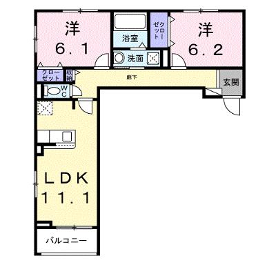 ルピナスＨｏｓｈｉｄａ 202【管理NO：1-027738301-02020】 ★家具家電は申し込み後に搬入します 2026年08月下旬入居可能の物件画像