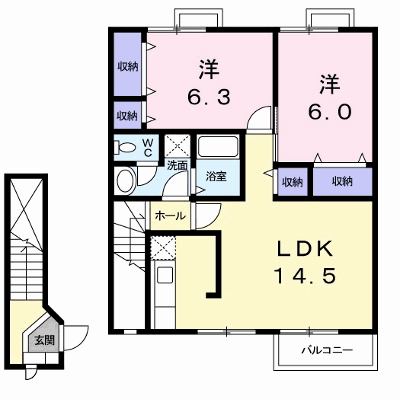 カサ　モデルナ　Ⅱ 202【管理NO：1-011640702-02020】 ★家具家電は申し込み後に搬入します★の物件画像