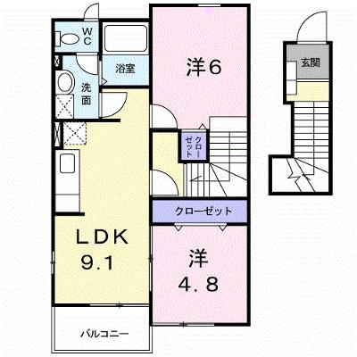 ジェルメ　テール　Ａ 202【管理NO：1-014146701-02020】 ★家具家電は申し込み後に搬入します 2026年08月中旬入居可能の物件画像