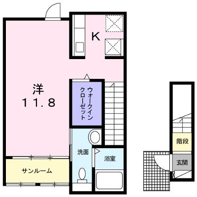 ガーデンハウスＭ　Ｂ 206【管理NO：1-020717401-02060】 ★家具家電は申し込み後に搬入します★の物件画像