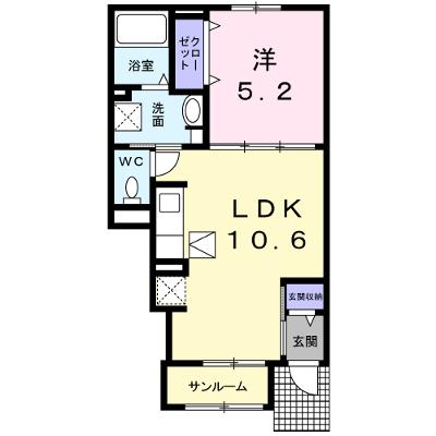 カーサ・フェリーチェ　Ａ 102【管理NO：1-024253301-01020】 ★家具家電は申し込み後に搬入します 2026年07月下旬入居可能の物件画像