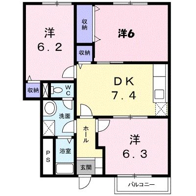 メープル焼山　Ｃ 102【管理NO：1-010338801-01020】 ★家具家電は申し込み後に搬入します★ ★2026年09月中旬入居可能★の物件画像