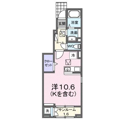 ソレアード　Ａ 101【管理NO：1-028018201-01010】 ★家具家電は申し込み後に搬入します★の物件画像