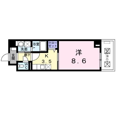ローズガーデン 203【管理NO：1-017298401-02030】 ★家具家電は申し込み後に搬入します 2026年08月下旬入居可能の物件画像